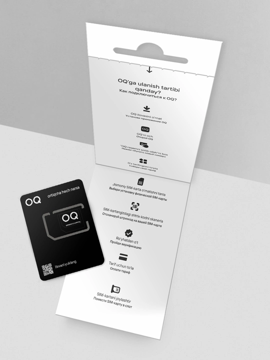 SIM-карты OQ для всех типов мобильных телефонов, 100 ГБ бонус + 15000 бонус