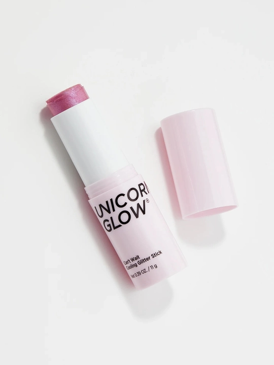 Kontur xaylayter stick Yuz uchun UNICORN GLOW. Can't Wait Cooling Glitter Stick