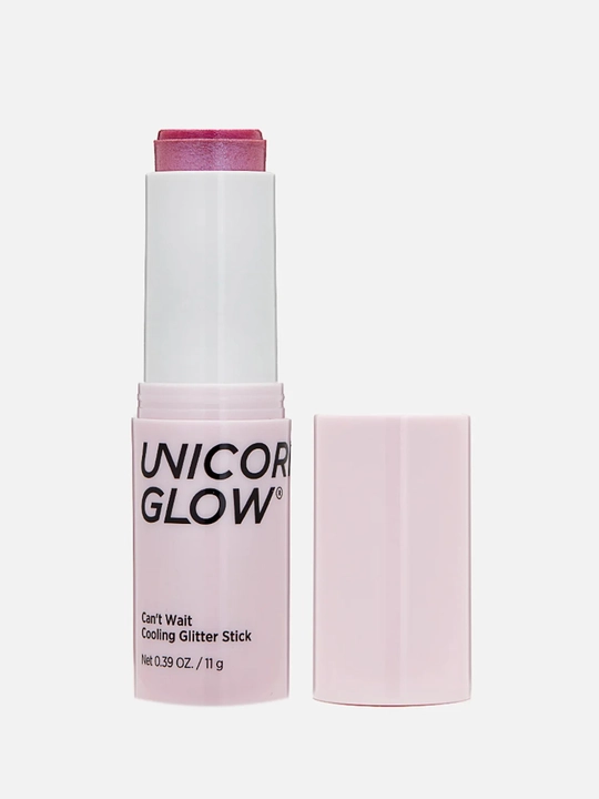 Kontur xaylayter stick Yuz uchun UNICORN GLOW. Can't Wait Cooling Glitter Stick