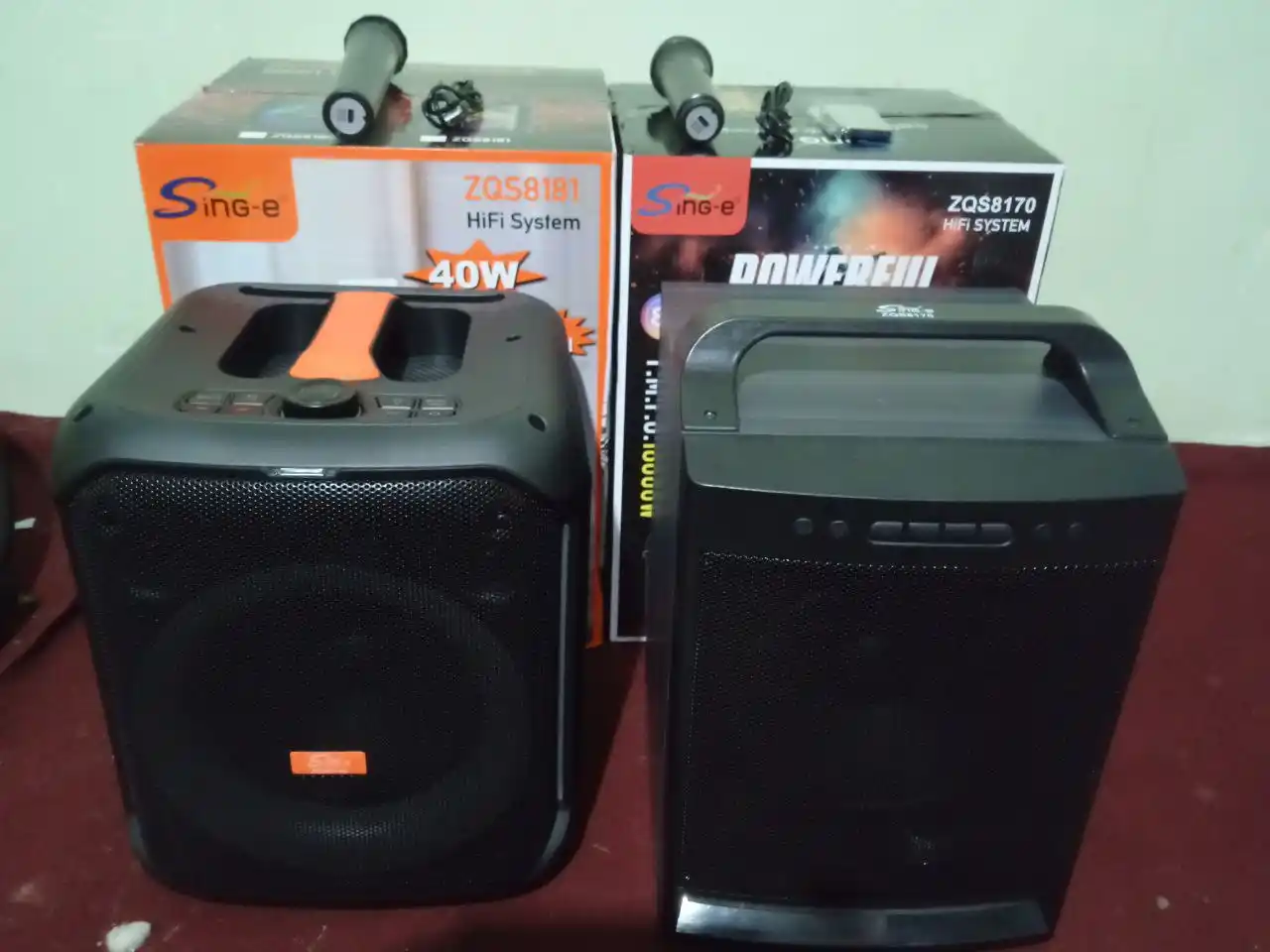 HiFi tizimi – kuchli bassli portativ kolonka, ZQS-8170, 18000W, RGB yoritgichi