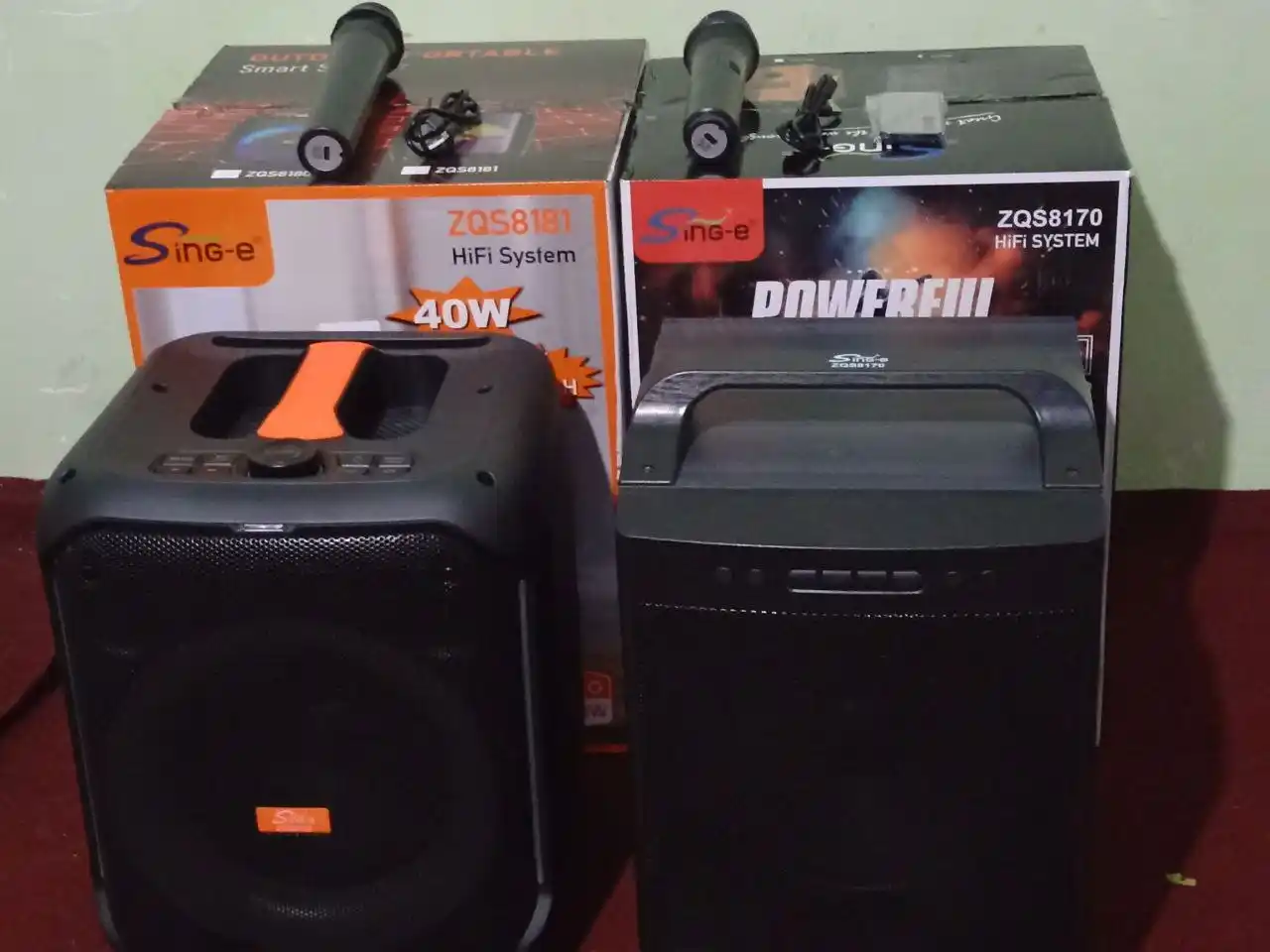 HiFi tizimi – kuchli bassli portativ kolonka, ZQS-8170, 18000W, RGB yoritgichi