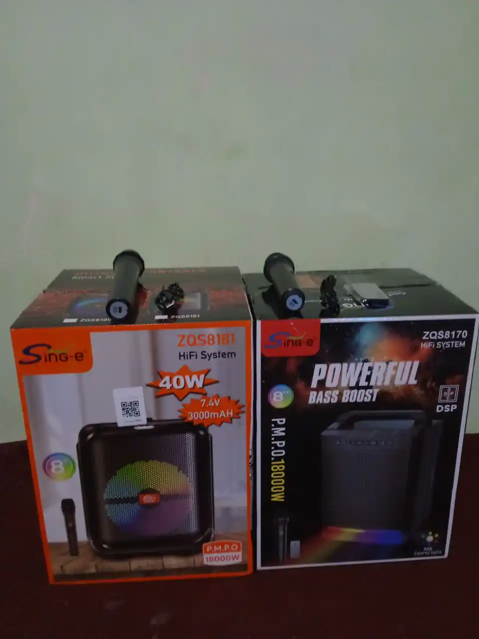 HiFi tizimi – kuchli bassli portativ kolonka, ZQS-8170, 18000W, RGB yoritgichi