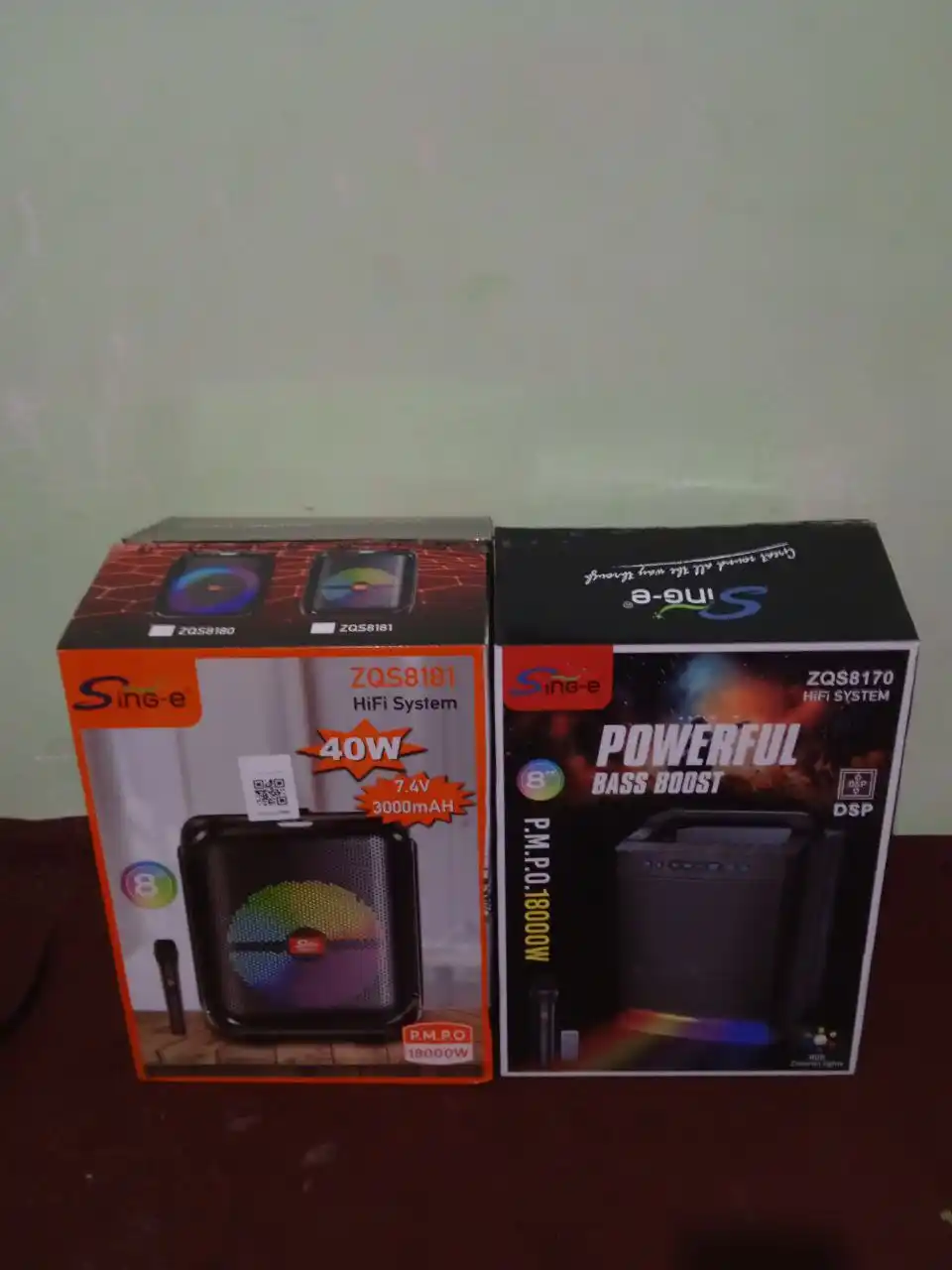 HiFi tizimi – kuchli bassli portativ kolonka, ZQS-8170, 18000W, RGB yoritgichi