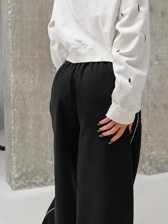 Ayollar keng sport shimi (oversize jogger), trikotaj shim, bahor-kuz