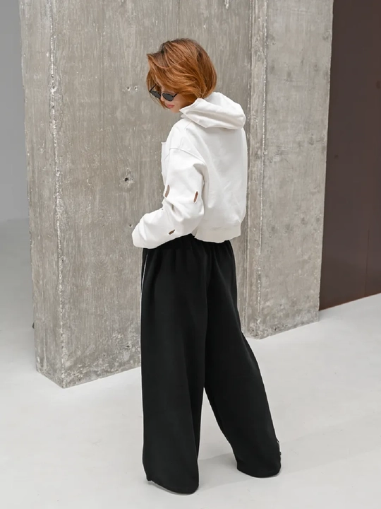 Ayollar keng sport shimi (oversize jogger), trikotaj shim, bahor-kuz