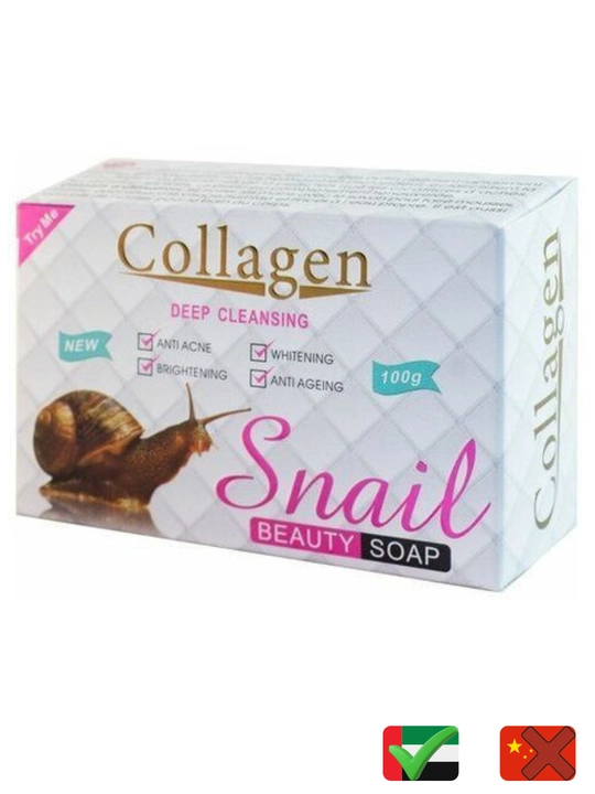 Kollagenli snail soap yuz va tana uchun yoshartiruvchi va namlovchi sovun, 100g