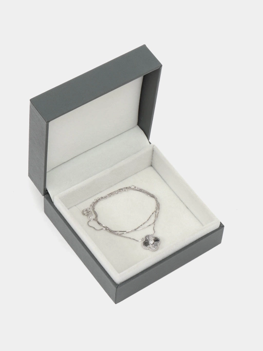 Ayollar uchun 925-proba sterling Kumush zanjir Clover  "ALIXANDRA" brendi