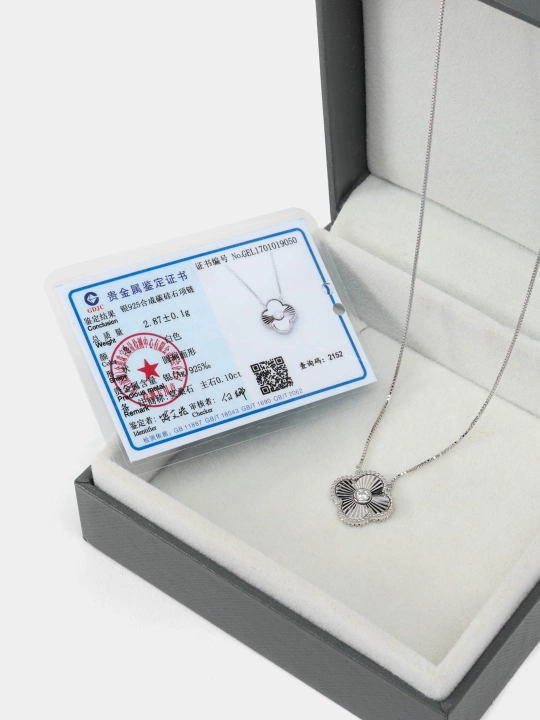 Ayollar uchun 925-proba sterling Kumush zanjir Clover  "ALIXANDRA" brendi