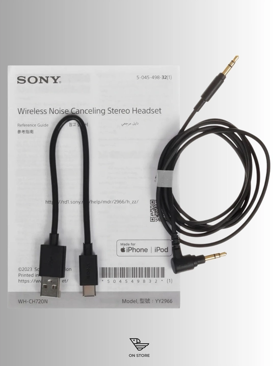 Беспроводные наушники Sony WH-CH720N с шумоподавлением ANC, Bluetooth 5.2