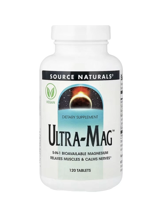 Ultra-Mag, Ультра-Маг, Source Naturals, 120 таблеток