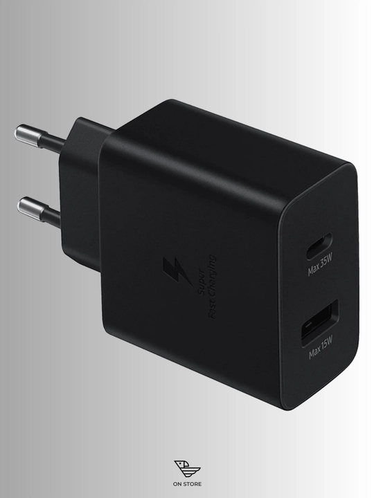 Сетевое зарядное устройство Samsung 50W Duo Port, 2×USB-C, быстрая зарядка