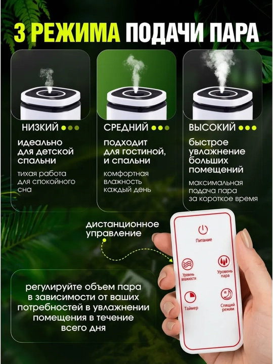 Ультразвуковой увлажнитель воздуха Bliss Home, ночник, аромадиффузор 2 л, для дома и офиса