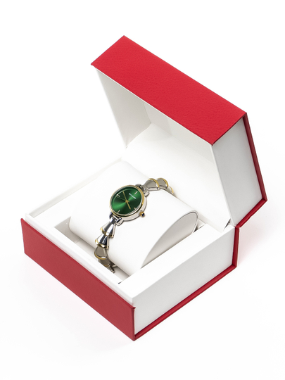 Женские часы bvlgari style – элегантные металлический браслет в подарочной коробке — MICRO1-2BVLGARI75-ЗЕЛЕН