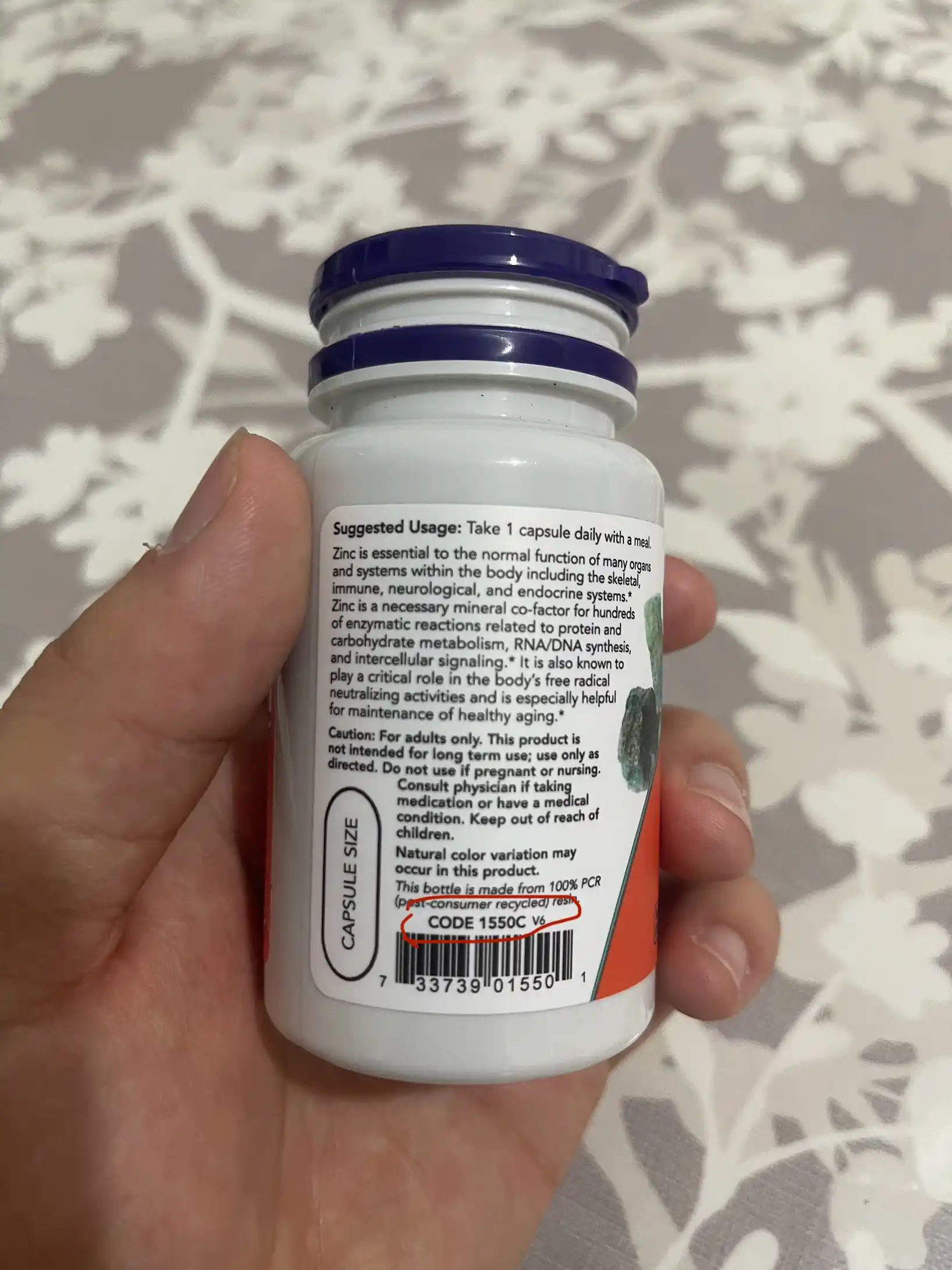 NOW Supplements, sink 50 mg, halol