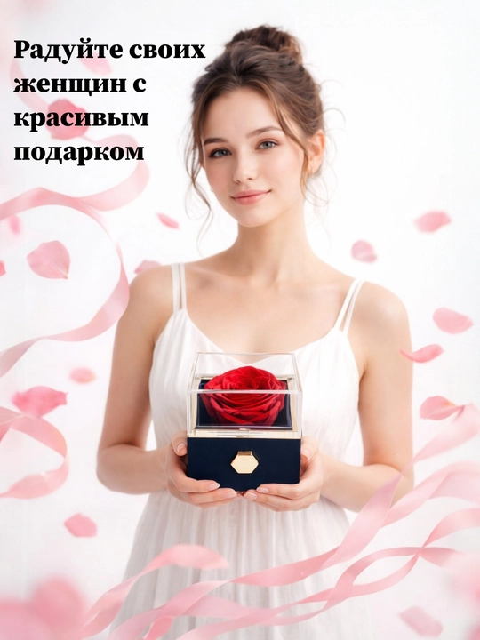 Отличный подарок к празднику для девочек и женщин, пушистая коробочка и цепочка