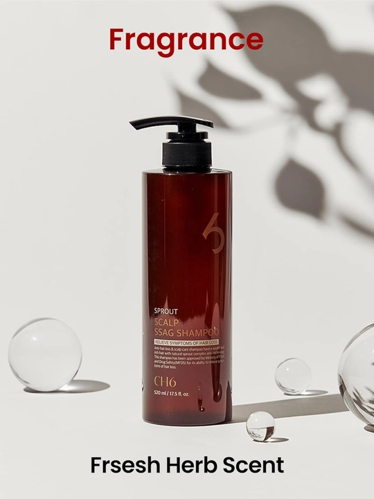 Шампунь против выпадения и для роста волос CH6 Scalp SSAG Shampoo, 520 мл