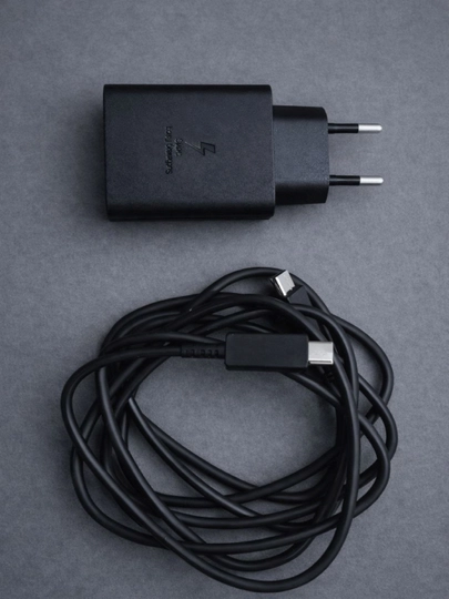 Samsung 45W Type-C zaryadchik, adapter (kabel bilan) Fast Charging 2.0 - Tezkor zaryadlash