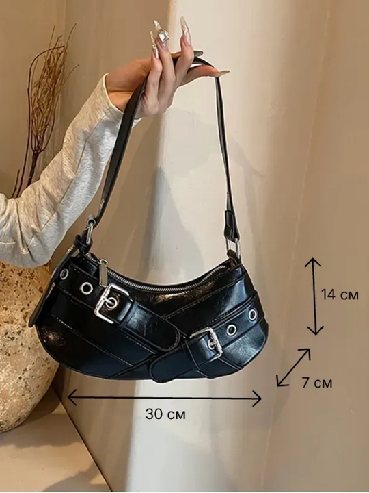 Ayollar bageti sumkasi, yelka orqali, Y2K - retro uslubdagi Pinterest, eko charm