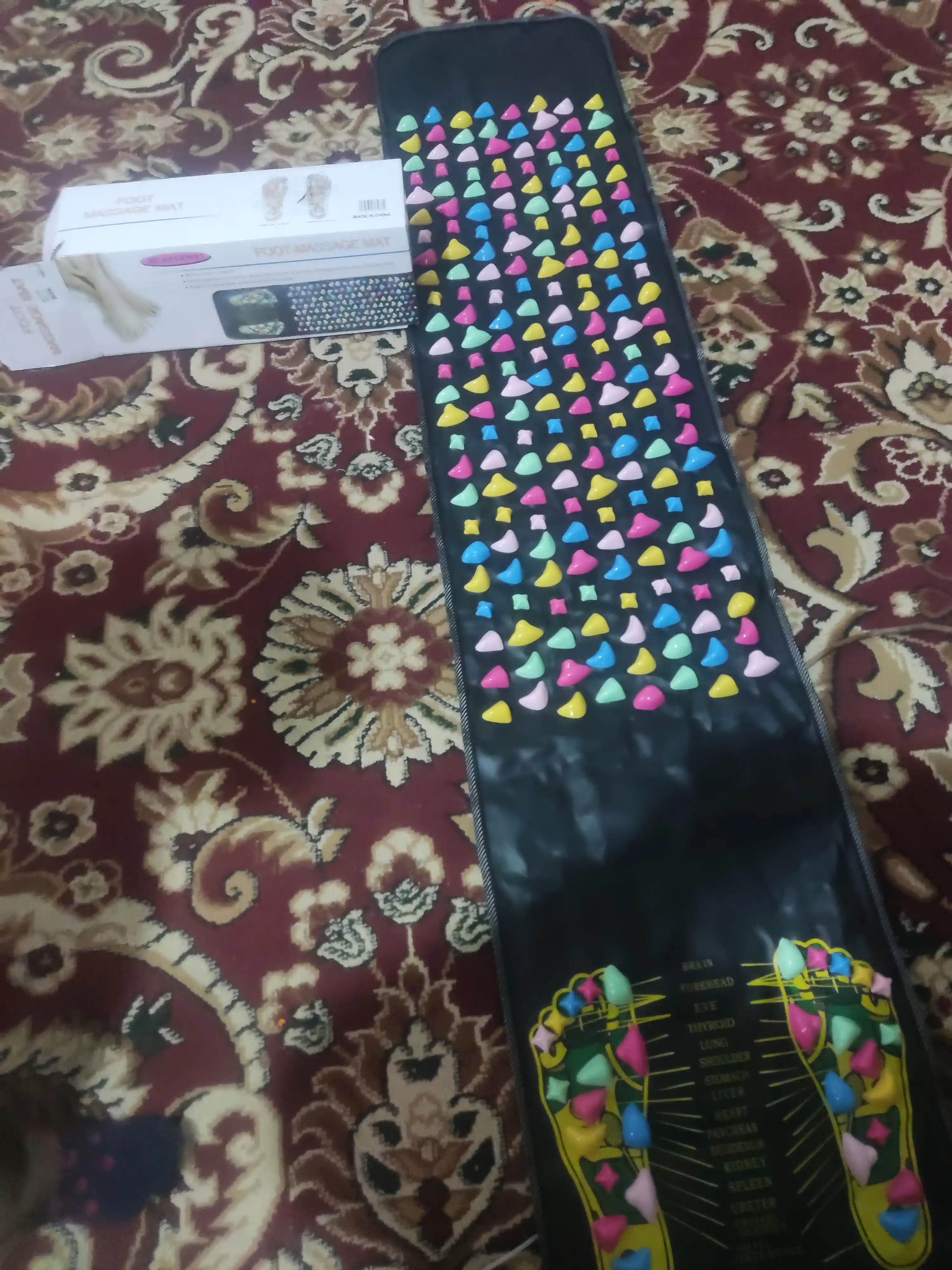 Oyoqlar uchun massajli gilam, yo'lcha. 175 sm. 35 sm