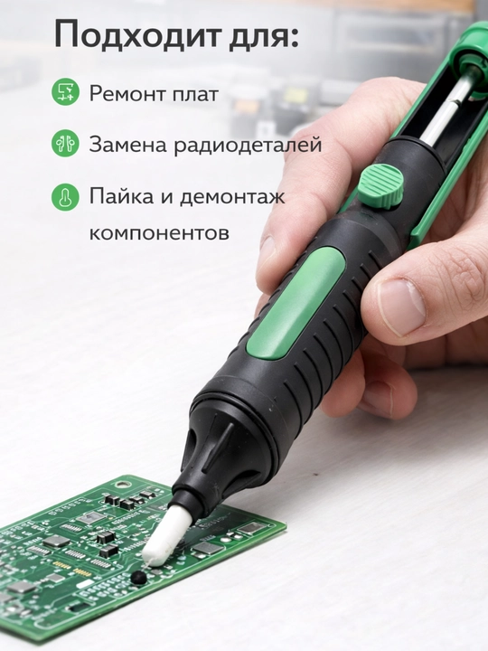 Ручной отсос для припоя (desoldering pump) – удобный инструмент для ремонта электроники