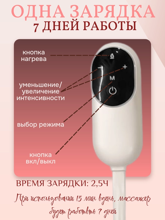 Isitilgan bosh va ko'z massajchisi-3 issiqlik darajasi. 4 rejim. Havo va issiqlik
