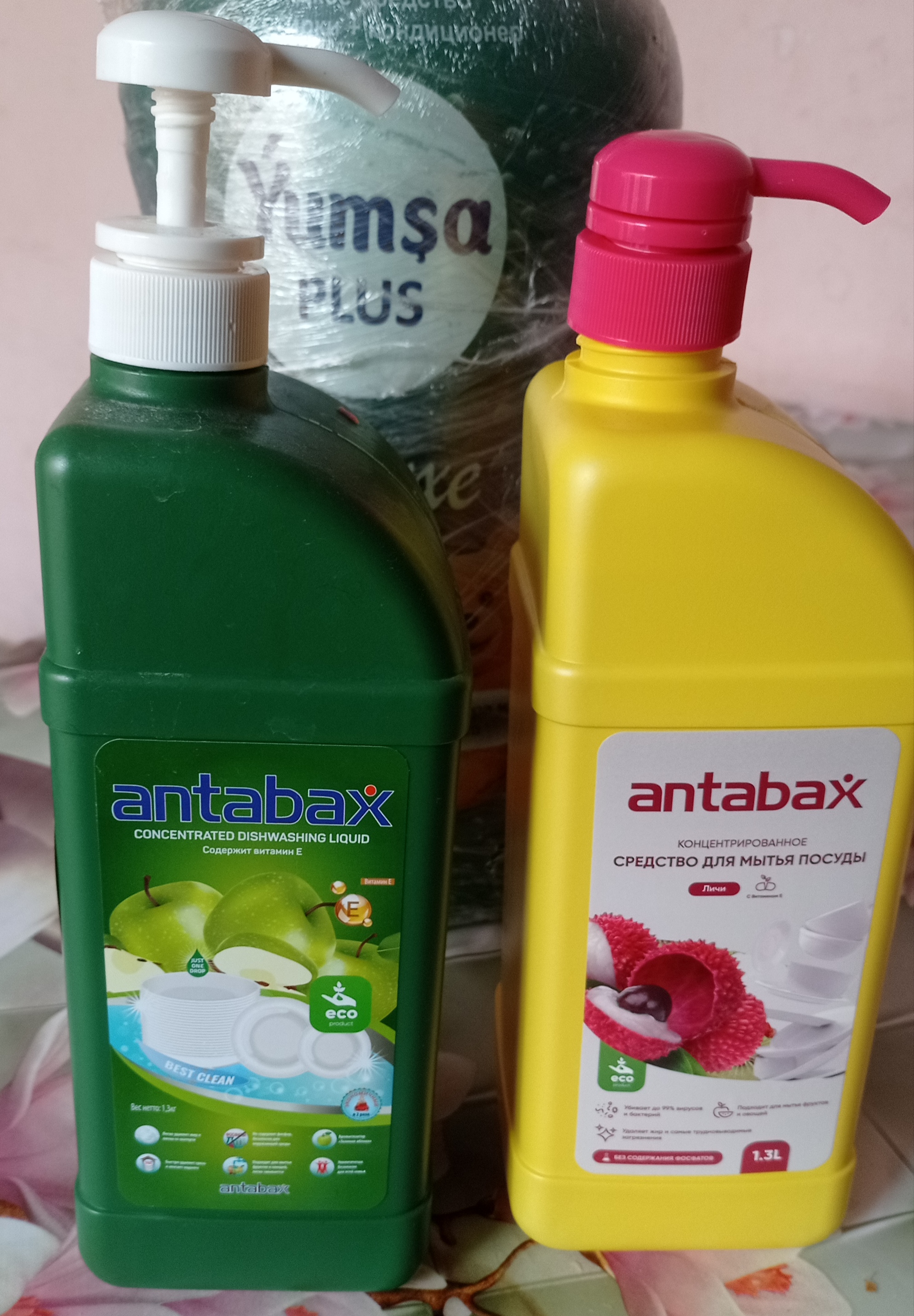 Средство для мытья посуды Antabax, концентрированный гель, 1 л и 1,3 л