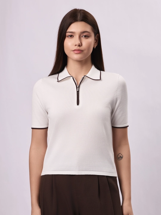 Jemper polo zip bilan JUST JT8601-20163