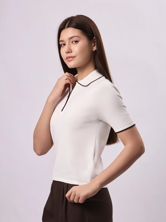 Jemper polo zip bilan JUST JT8601-20163