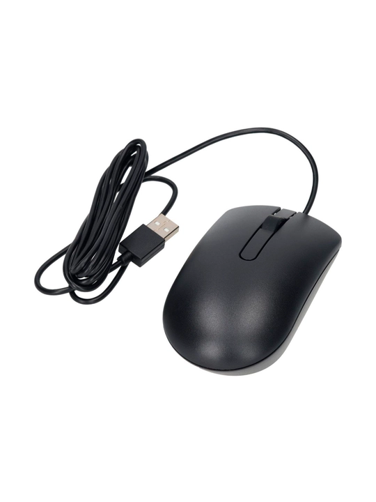 Мышка оптическая USB проводная DELL MS116, черный цвет