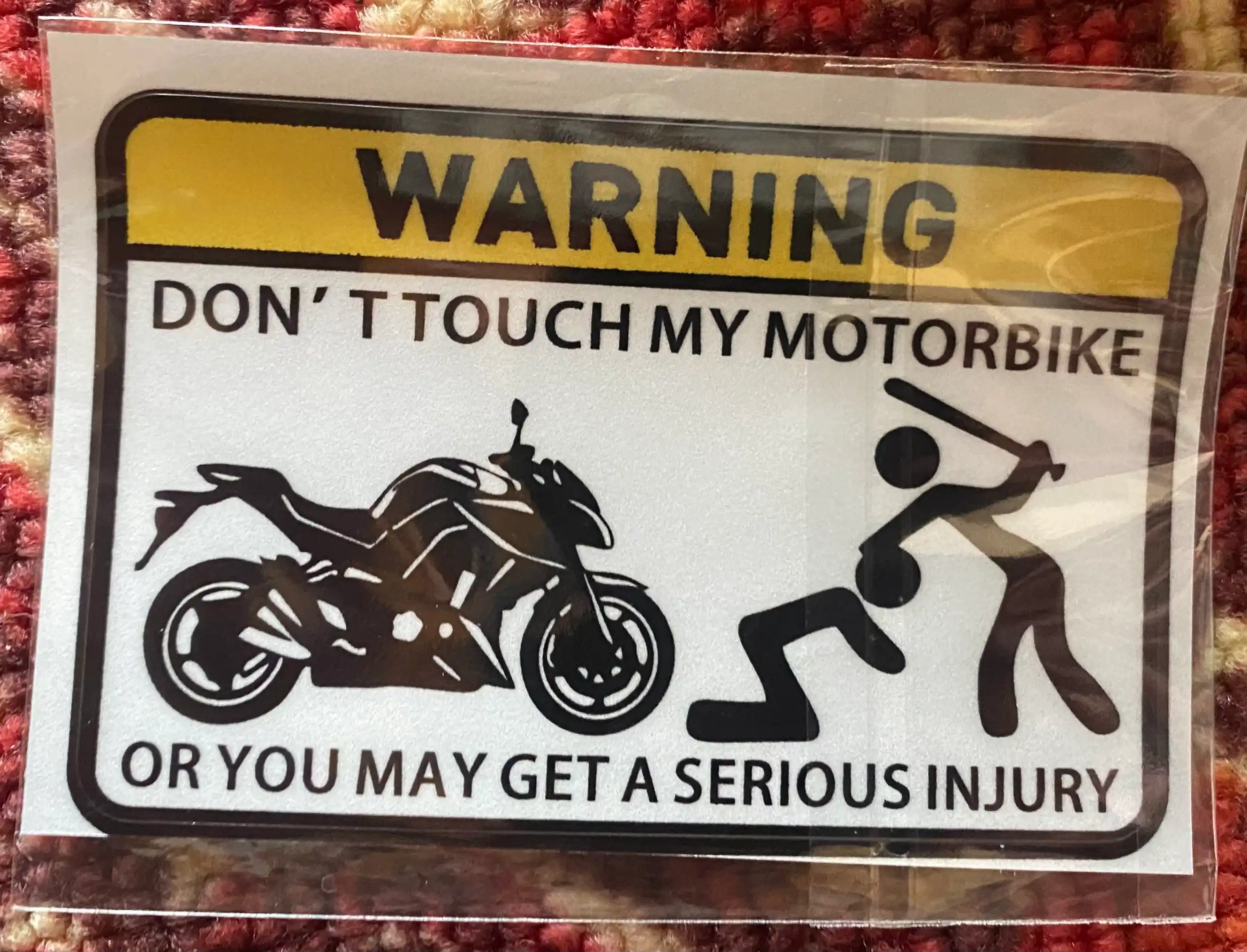 "Don't Touch My Motorbike" наклейка для скутера, мотоцикла, автомобиля
