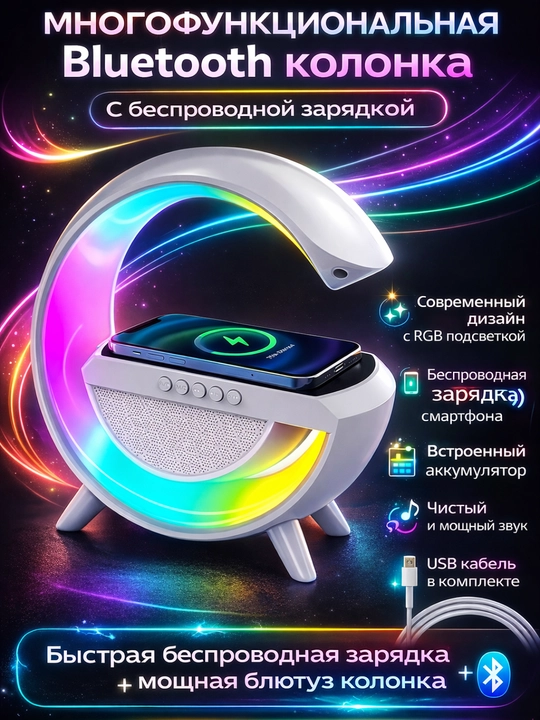 Bluetooth Kalonka Simsiz Zaryadlash Bilan – Wireless Speaker - 