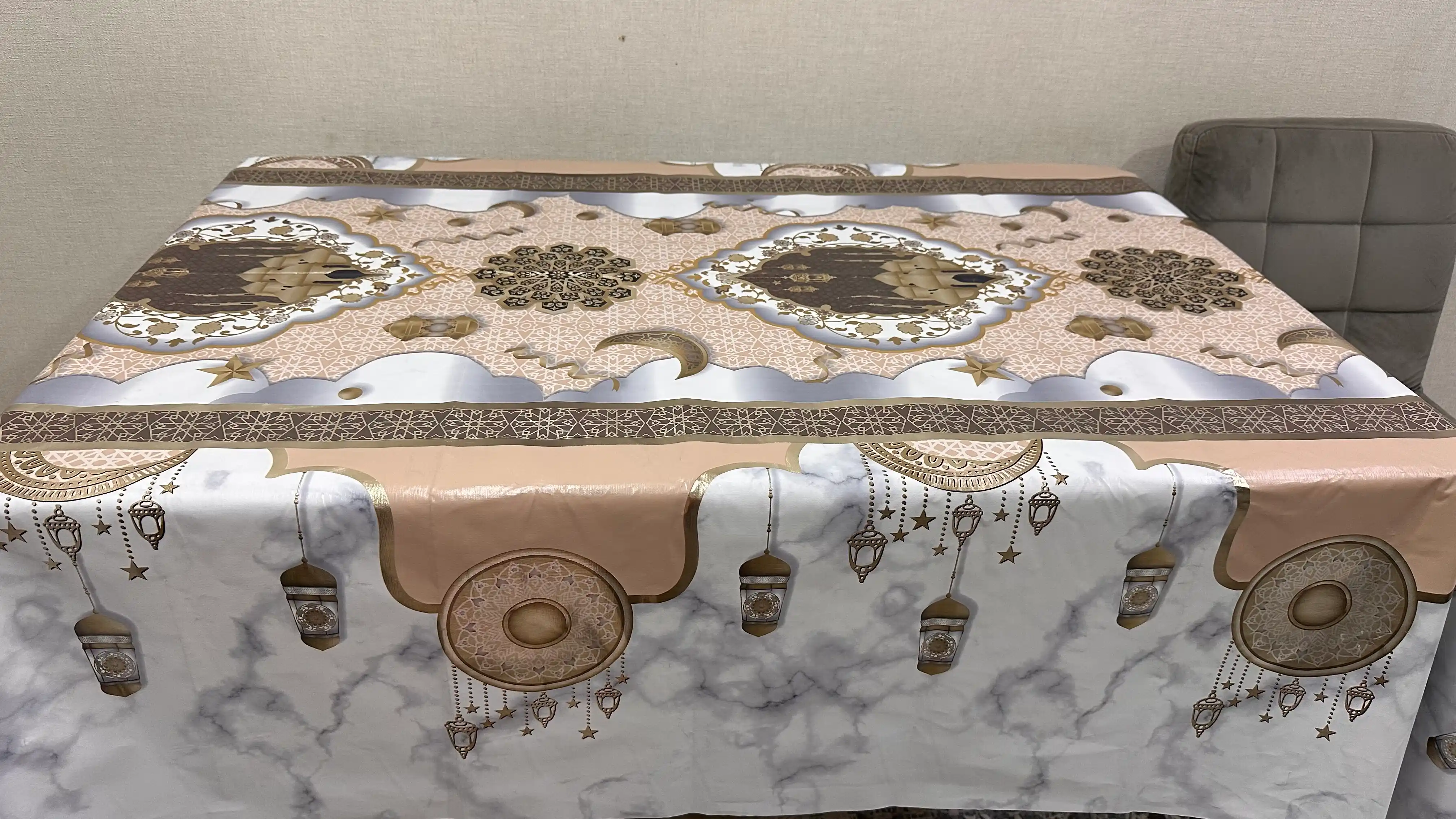 Ramazon uchun stolga dasturxon, bayramona, suv o‘tkazmaydi, 140×180