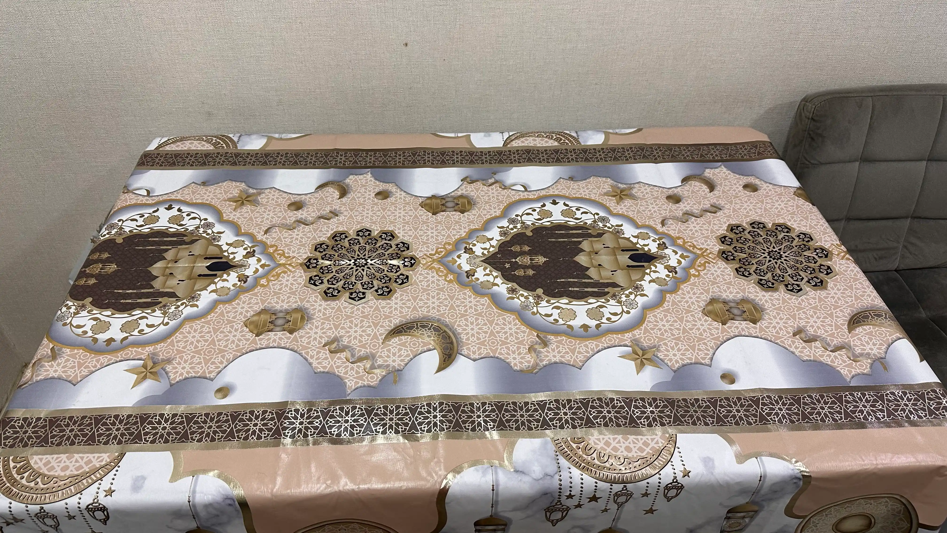 Ramazon uchun stolga dasturxon, bayramona, suv o‘tkazmaydi, 140×180