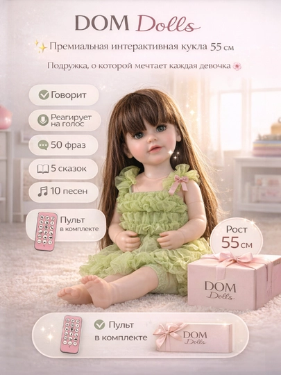 Кукла Reborn BABY Lovely, 55 см, из силикона, с реалистичными чертами — REBORN-REBOR55-АЛЫЙ