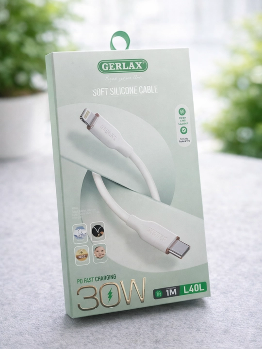 Kabel GERLAX Soft Silicone USB-C to Lightning 30W (1 m) – L40L - 