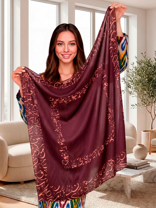 Misr ro'mol ayollar uchun, krep-shifon ro'mol 120 x 120