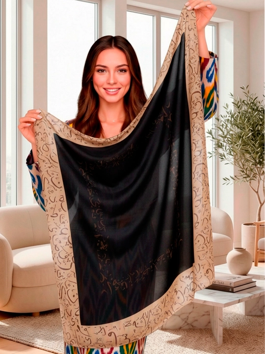Misr ro'mol ayollar uchun, krep-shifon ro'mol 120 x 120