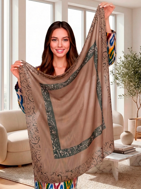 Misr ro'mol ayollar uchun, krep-shifon ro'mol 120 x 120