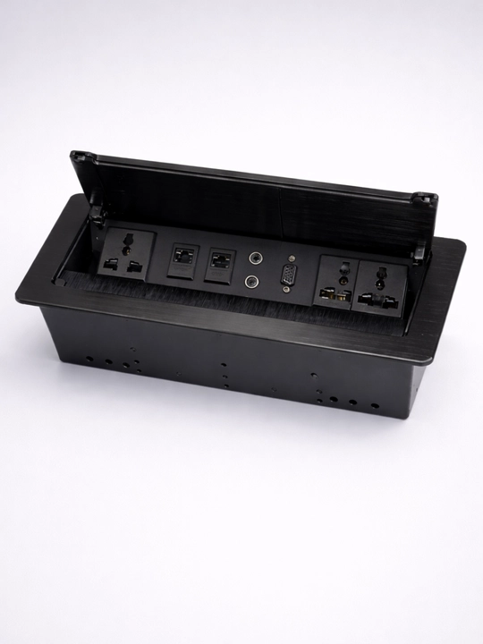 Stol uchun yashirin rozetkali blok, LAN, audio, VGA portli modul