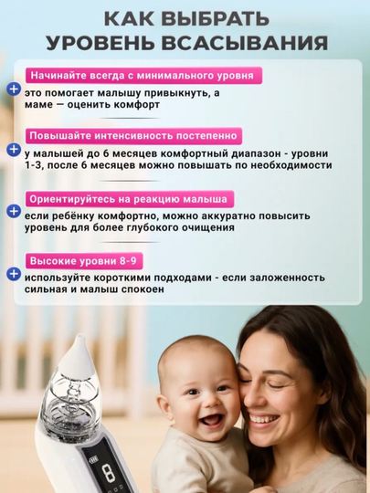 Аспиратор электрический соплеотсос для новорожденных