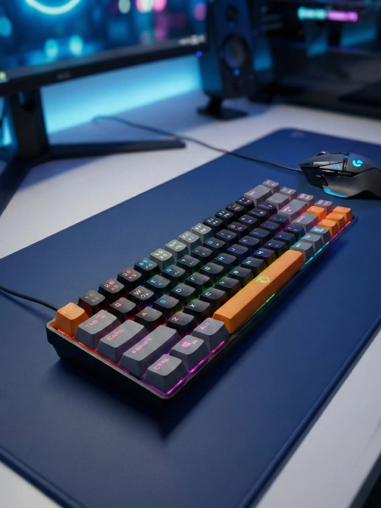 RGB klaviatura: mexanik T50, 98 tugmalar, simli K68, simsiz R908 to‘plami
