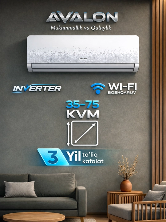 Konditsioner AVALON Inverter 130V Low Voltage, Wi-Fi, R410A - 