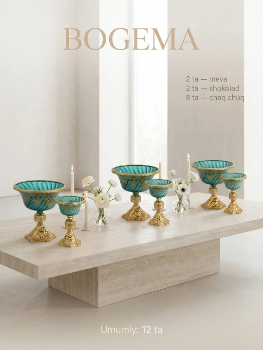 BOGEMA desert va shirinliklar uchun idishlar to‘plami, 12 dona - 