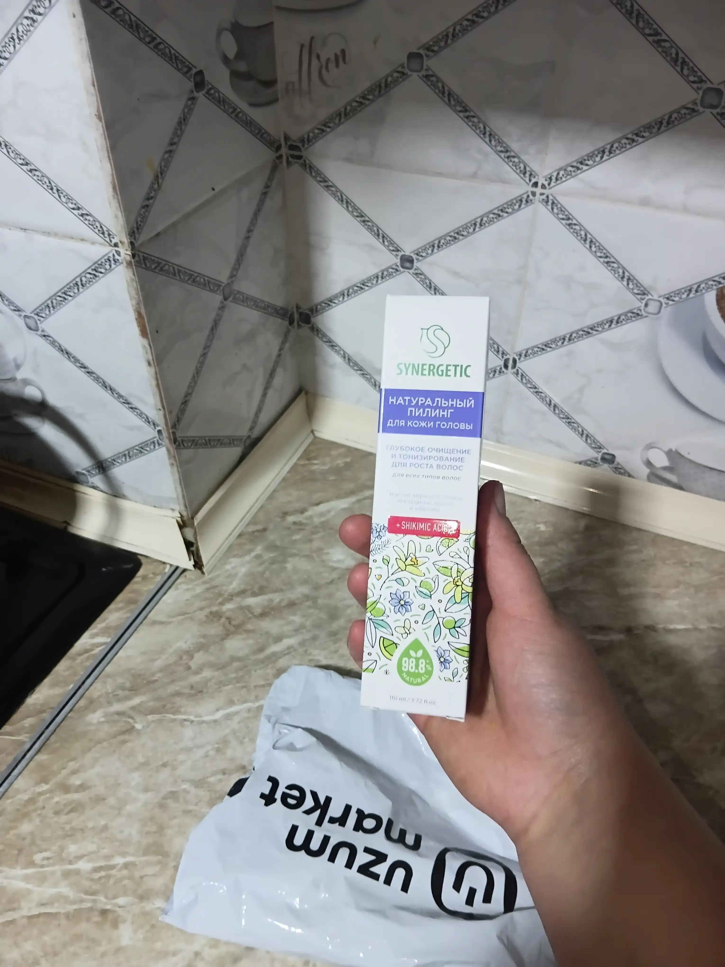 Пилинг для кожи головы SYNERGETIC, Глубокое очищение и тонизирование для роста, 110 мл