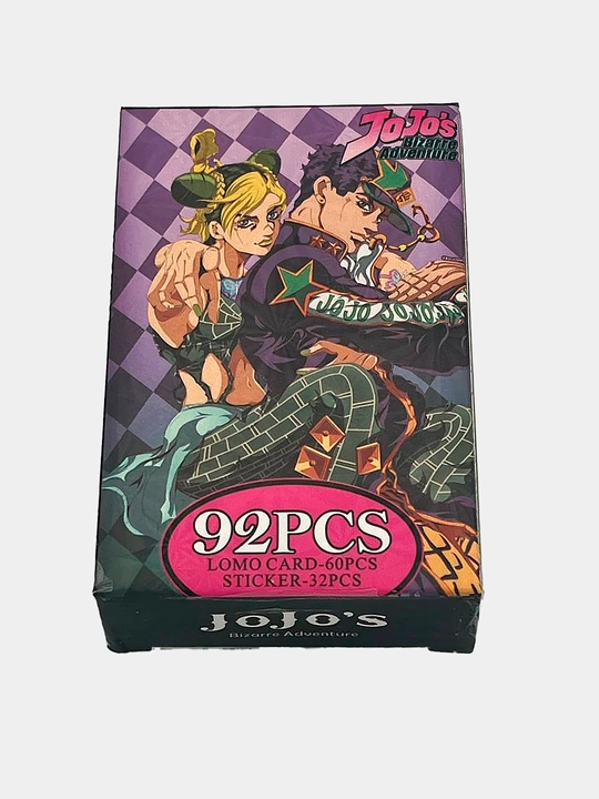 Lomo карты Аниме 60 шт + 32 стикера Genshin, One Piece, Jujutsu, Pokémon и др