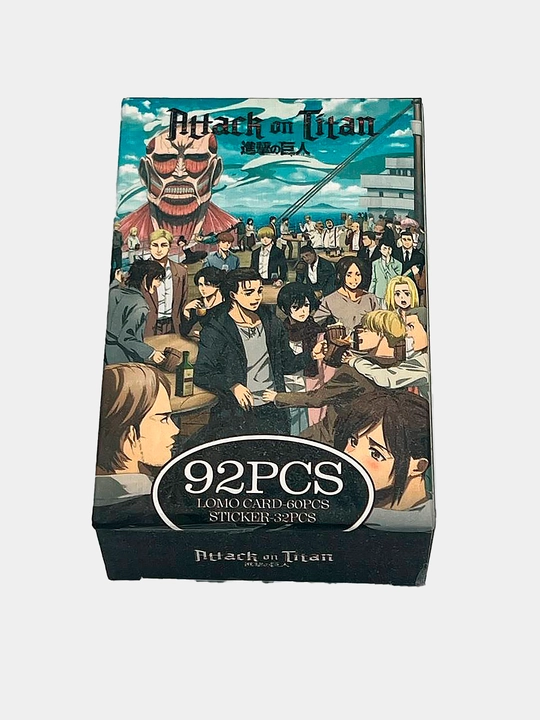 Lomo карты Аниме 60 шт + 32 стикера Genshin, One Piece, Jujutsu, Pokémon и др