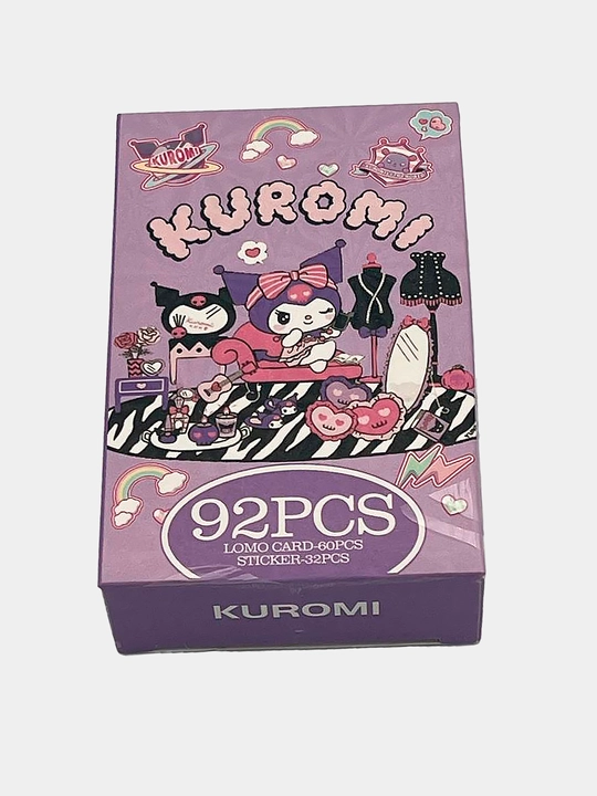 Lomo карты Аниме 60 шт + 32 стикера Genshin, One Piece, Jujutsu, Pokémon и др