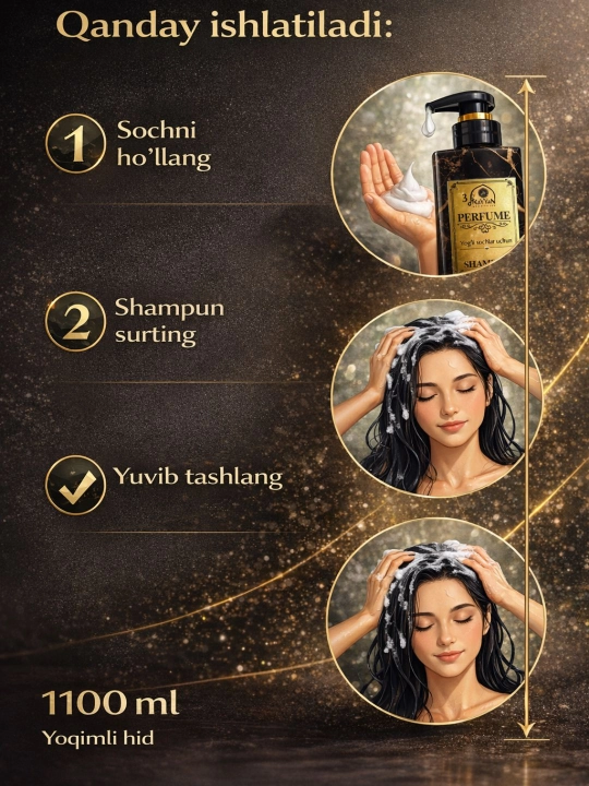 Shampun Rayyan Perfume, 1100 ml