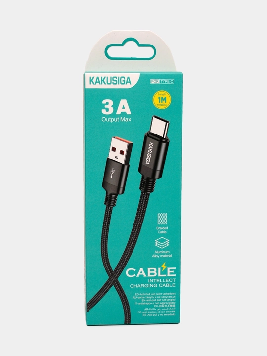 Кабель для быстрой зарядки и передачи данных, Type-C, Lightning, Micro, 1 м, 3A