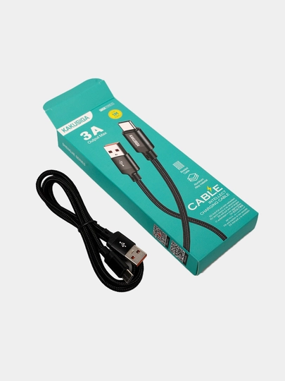 Tez quvvatlash va ma'lumot tashish kabeli, Type-C, Lightning va Micro, 1 metr, 3A - 